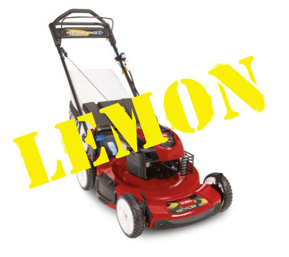 20334 electric start toro lawnmowers suck lemon