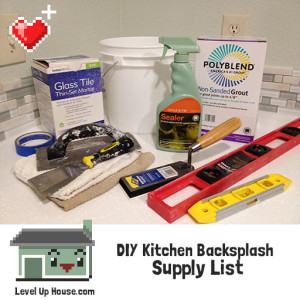 DIY kitchen backsplash supply list